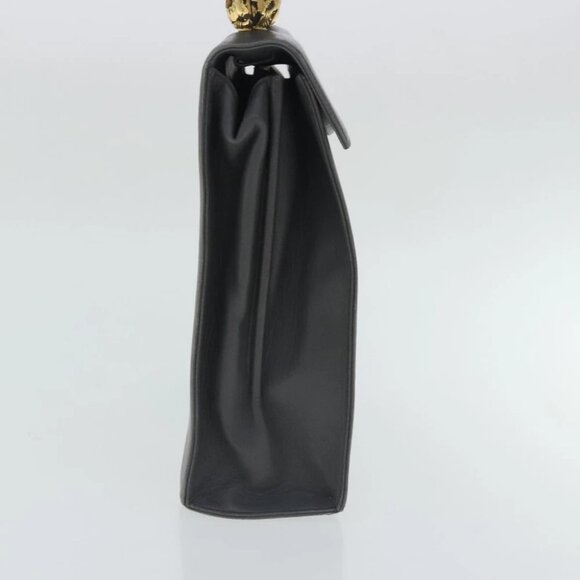 Salvatore Ferragamo Hand Bag Leather Gray Gold Auth bs18987 - Picture 11 of 16